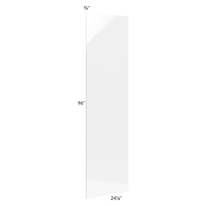 RTA Milan White Gloss 25" x 96" Refrigerator End Panel