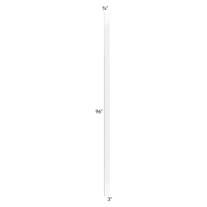 RTA Milan White Gloss 3" x 96" Tall Filler
