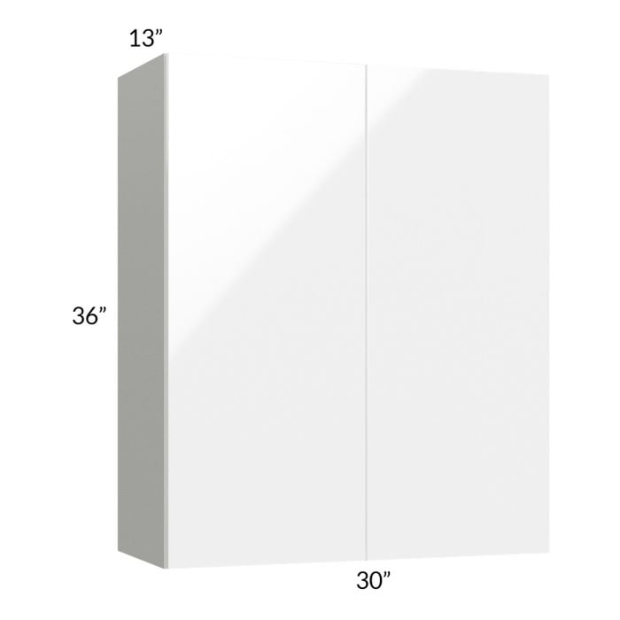 RTA Milan White Gloss 30" x 36" Wall Cabinet