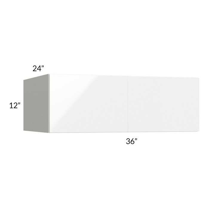 RTA Milan White Gloss 36" x 12" x 24" Wall Cabinet