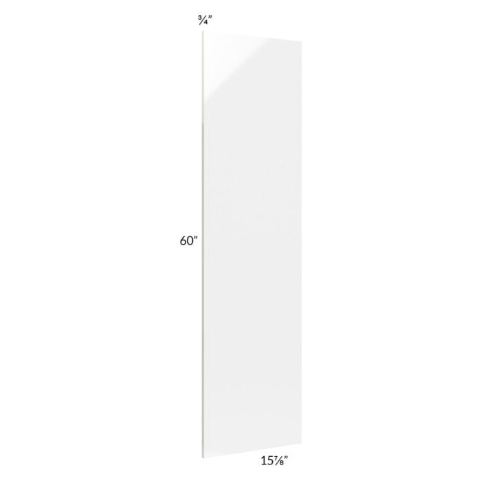 RTA Milan White Gloss Wainscot 60" Wall Panel (for 15" deep cabinets)