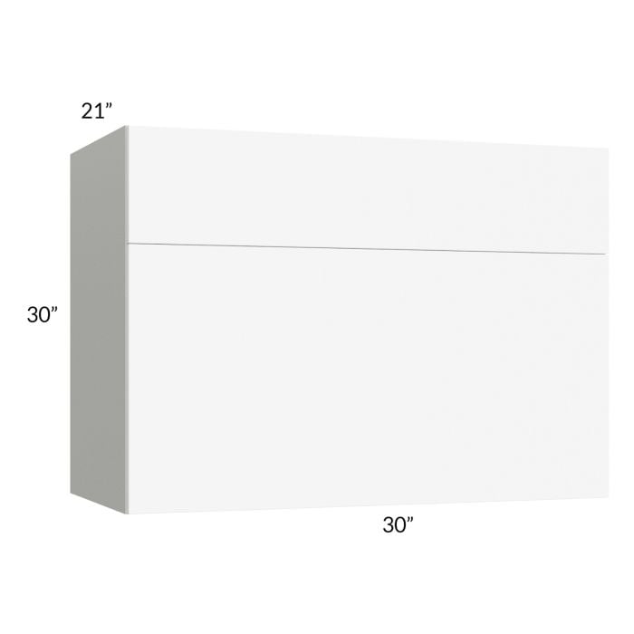 RTA Milan White Matte 30" x 30" x 21" Microwave Wall Cabinet