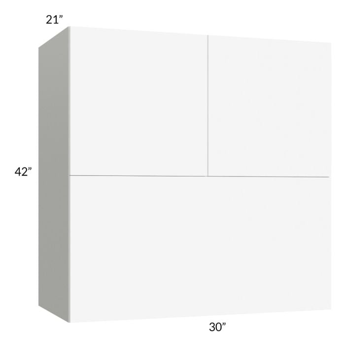 RTA Milan White Matte 30" x 42" x 21" Microwave Wall Cabinet