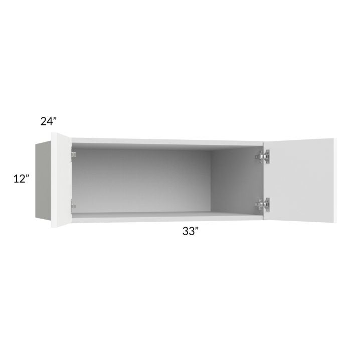 RTA Milan White Matte 33" x 12" x 24" Wall with 1 Finished End