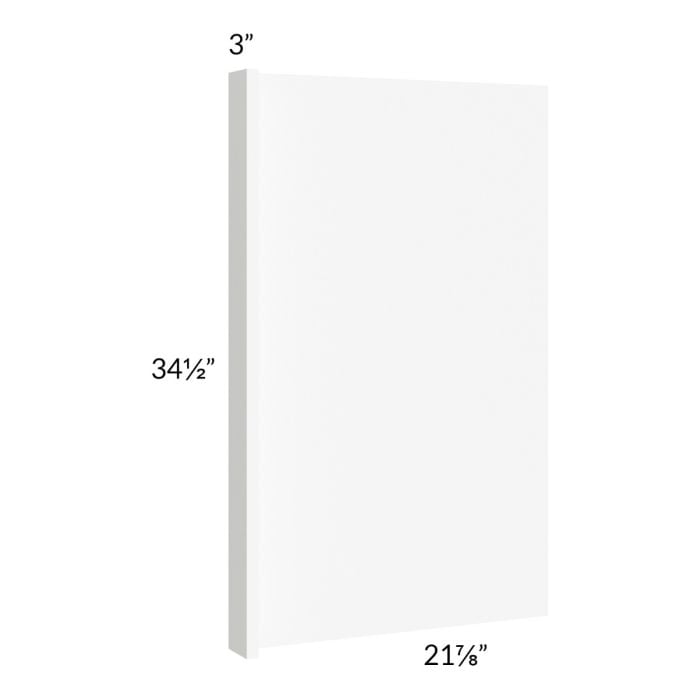 RTA Milan White Matte Vanity Base End Panel