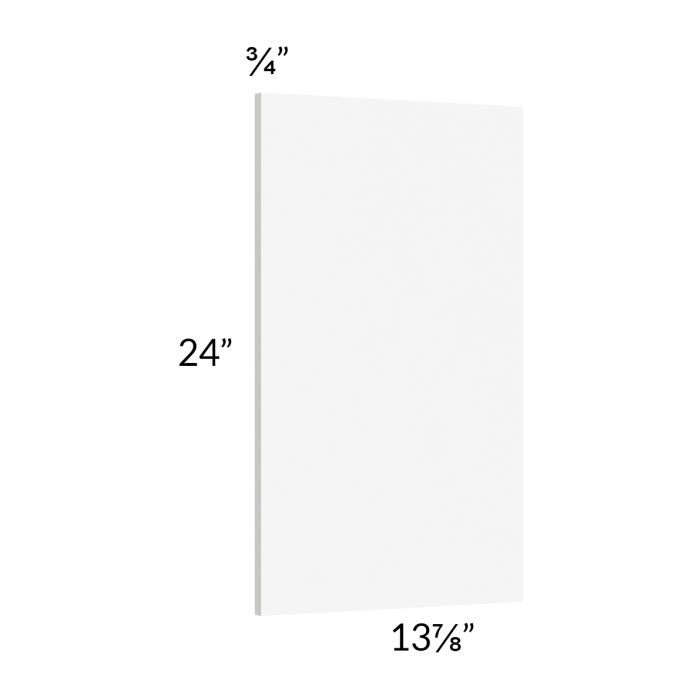 RTA Milan White Matte Wainscot 24" Wall Panel (for 13" deep cabinets)