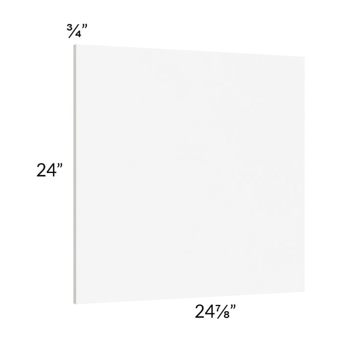 RTA Milan White Matte Wainscot 24" Wall Panel (for 24" deep cabinets)