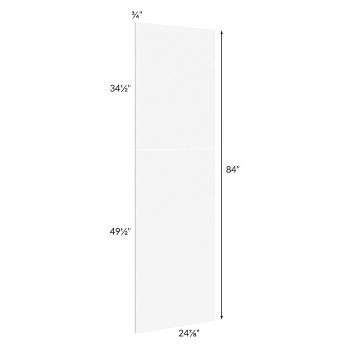 RTA Milan White Matte Wainscot 84 Tall Panel (for 24" deep cabinets)