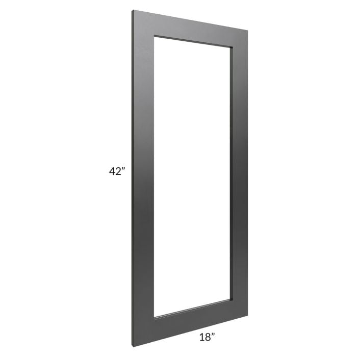 RTA Onyx Black Shaker 18" x 42" Glass Door