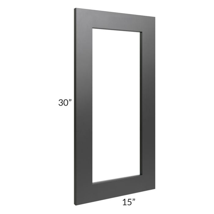 RTA Onyx Black Shaker 24" x 30" Corner Glass Door