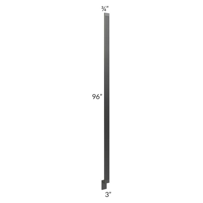 RTA Onyx Black Shaker 3" x 96" Fluted Tall Base Filler