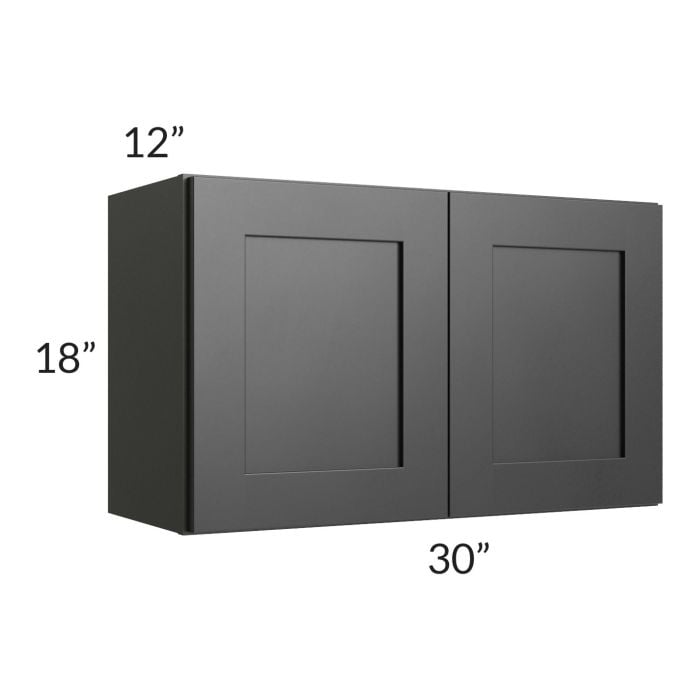 RTA Onyx Black Shaker 30" x 18" Wall Cabinet