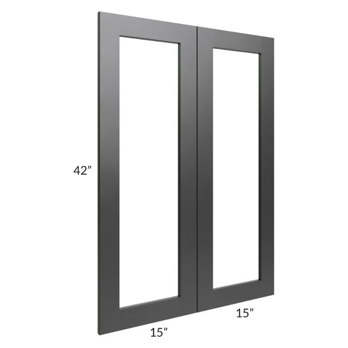 RTA Onyx Black Shaker 30" x 42" Glass Door