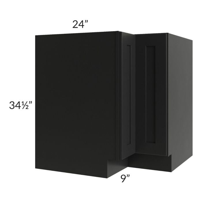 RTA Onyx Black Shaker 33" Easy Reach Corner Base Cabinet