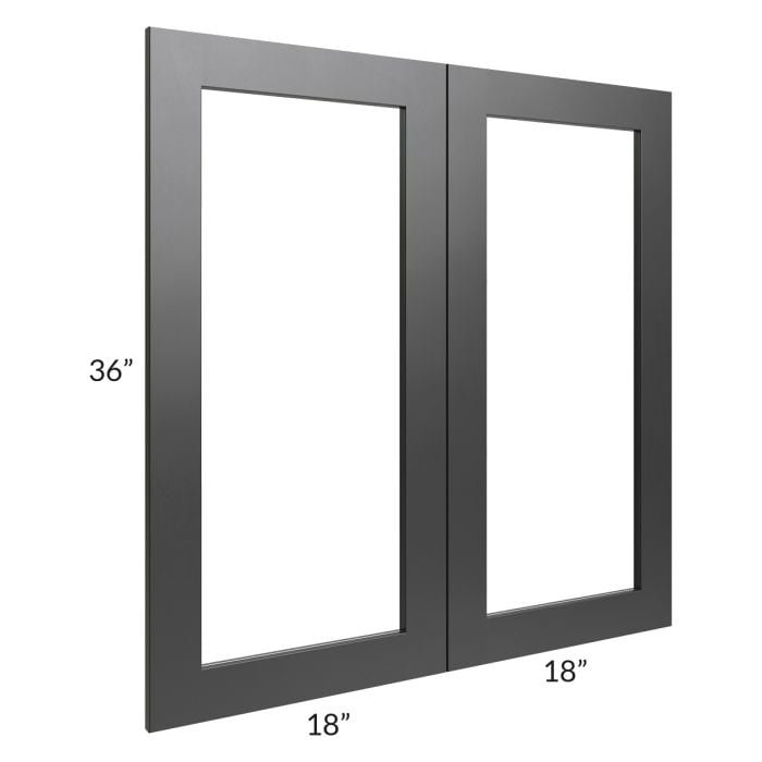 RTA Onyx Black Shaker 36" x 36" Glass Door
