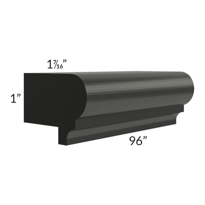 RTA Onyx Black Shaker 8' Light Rail Molding
