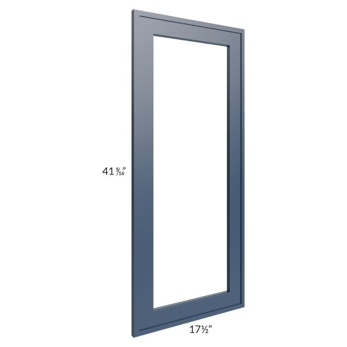 RTA Portland Navy Blue 18" x 42" Glass Door Only with Glass Included
