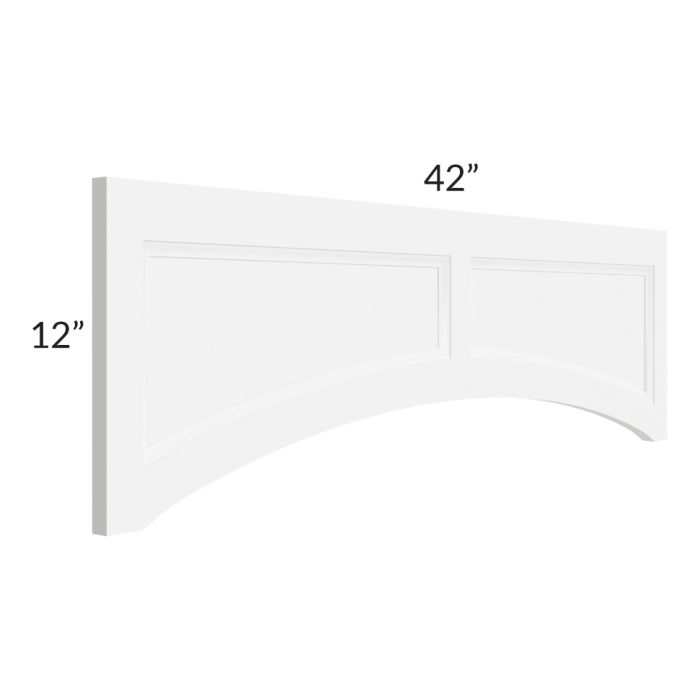 RTA Portland White 42" x 12" Arched Valance