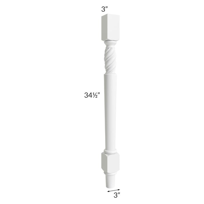 RTA Portland White LEG81-PW Decorative Leg