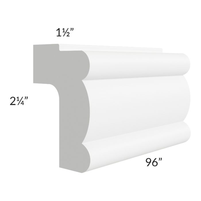 RTA Portland White TLRM8-PW 96" Light Rail Molding with Cut Molding into a 5ft and 3 ft Sections)