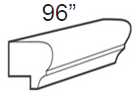 RTA Providence White LRM8-TW 96" Light Rail Molding - Cut Molding into a 5ft and 3ft section