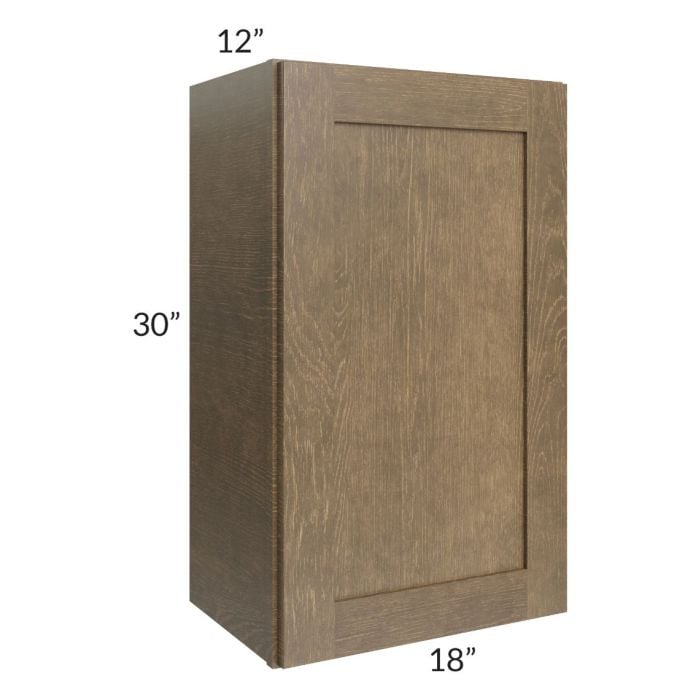 RTA Royal Bronze Shaker 18" x 30" Wall Cabinet with 1 Finished Side