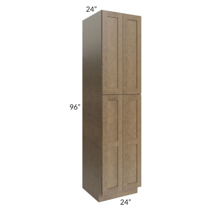 RTA Royal Bronze Shaker 24" x 96" Pantry Cabinet with 1 Finished Side