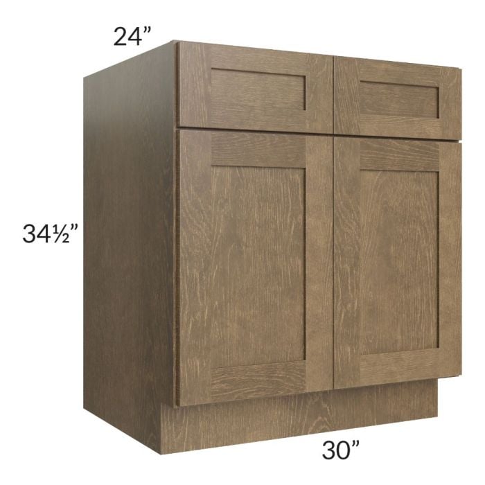RTA Royal Bronze Shaker 30" Base Cabinet with 1 Finished Side