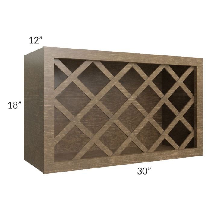 RTA Royal Bronze Shaker 30x18 Wine Rack Cabinet