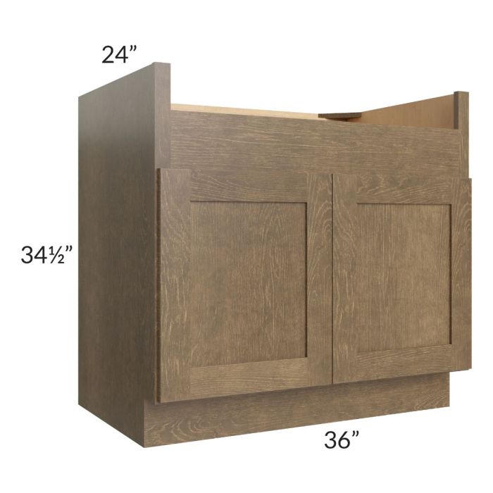 RTA Royal Bronze Shaker 36" Farm Sink Base Cabinet