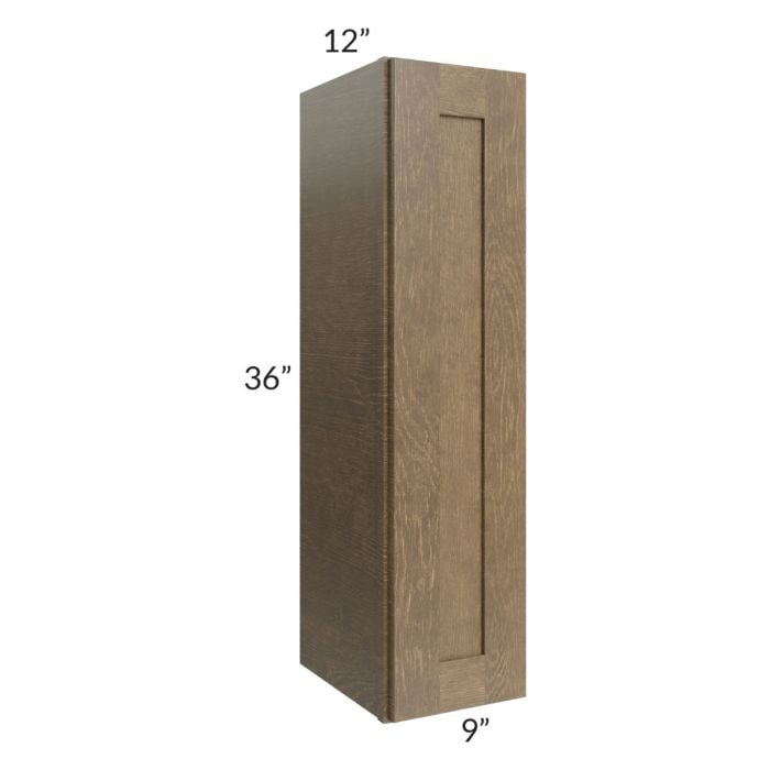 RTA Royal Bronze Shaker 9" x 36" Wall Cabinet with 1 Finished Side