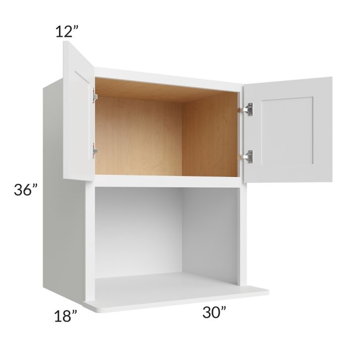RTA Royal White Shaker 30" x 36" Microwave Wall Cabinet – Kitchen Oasis