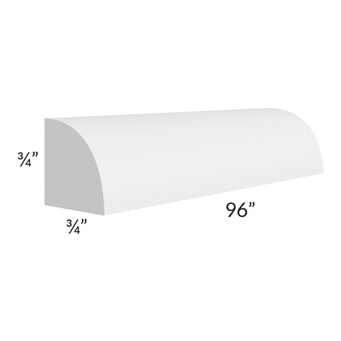 RTA Royal White Shaker 96" Quarter Round Molding