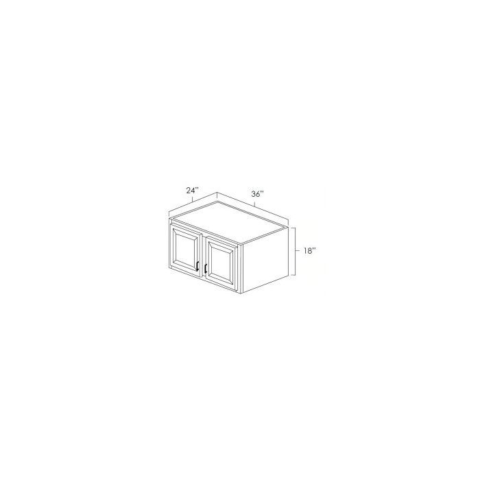 RTA Shale Grey Shaker 36" x 18" x 24" Refrigerator Wall Cabinet