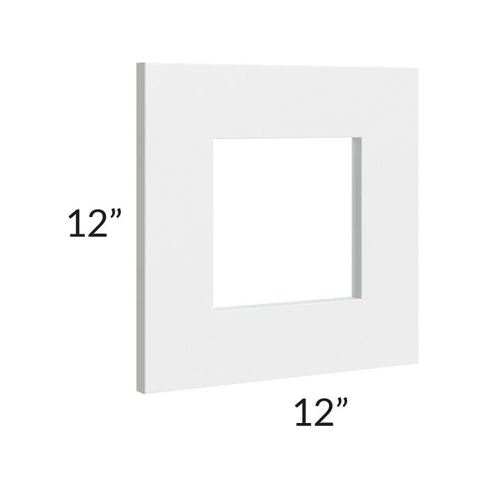 RTA Southport White Shaker 15" x 12" Glass Door Only