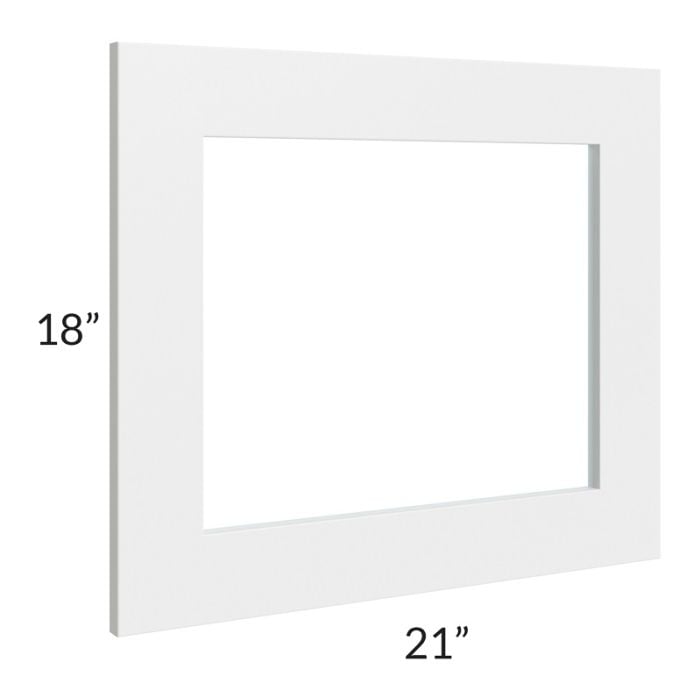 RTA Southport White Shaker 21" x 18" Glass Door Only