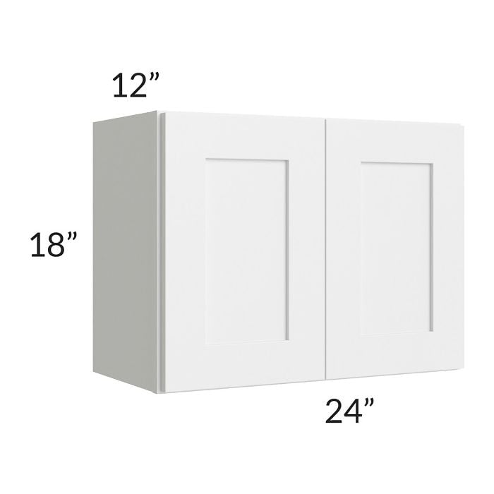 RTA Southport White Shaker 24" x 18" Wall Cabinet