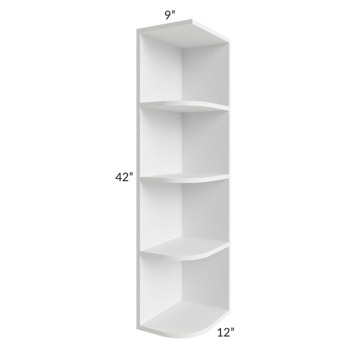 RTA Southport White Shaker 9" x 42" Wall End Shelf Cabinet – Kitchen Oasis