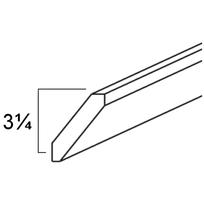 RTA Southport White Shaker 96" CM8-S-DWS Angled Crown Molding