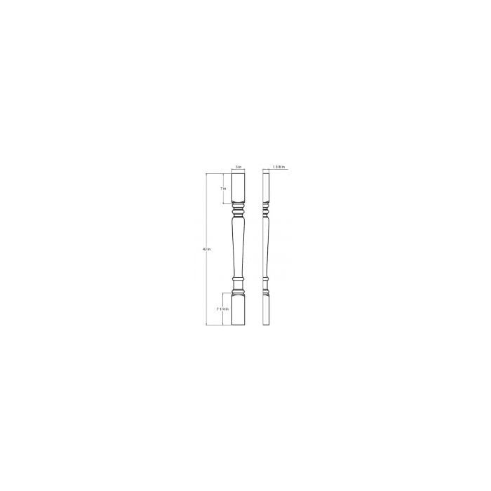 RTA Stone Grey Split Corner Decorative Leg