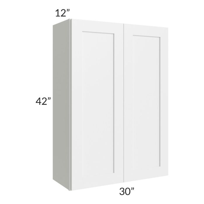 RTA Stratton White Shaker 30" x 42" Wall Cabinet