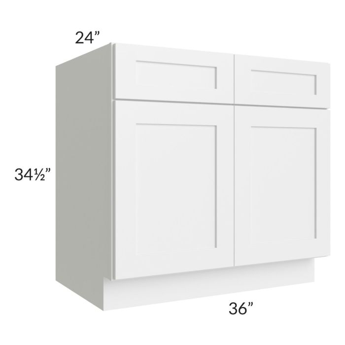 RTA Stratton White Shaker 36" Sink Base Cabinet