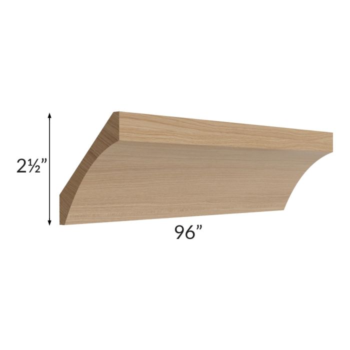RTA Township Rift Oak 8' Curved Crown Molding