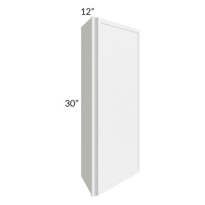 RTA Township White 12" x 30" Wall End Angle Cabinet with 1 Decorative END Panel