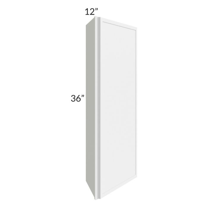 RTA Township White 12" x 36" Wall End Angle Cabinet with 2 Decorative END Panels