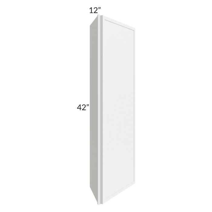 RTA Township White 12" x 42" Wall End Angle Cabinet with 2 Decorative END Panels
