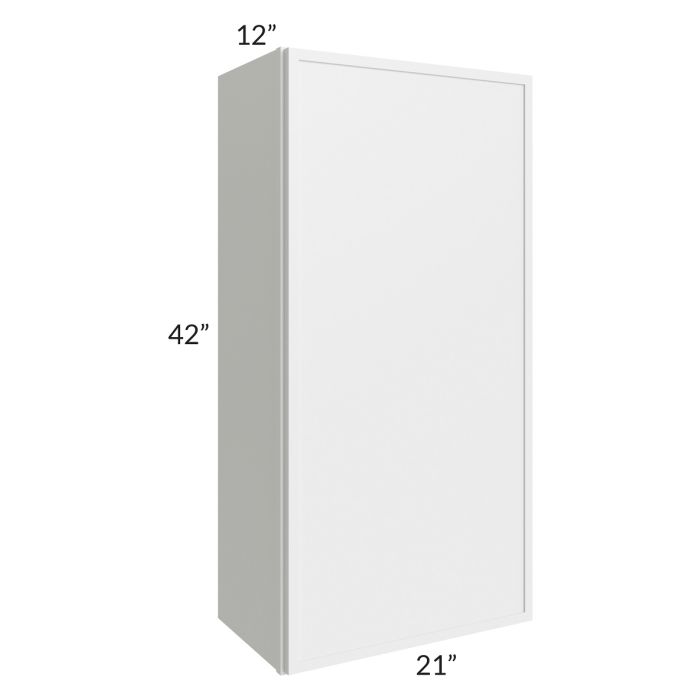 RTA Township White 21" x 42" Wall Cabinet with 1 Decorative END Panel