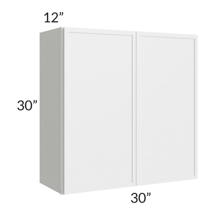 RTA Township White 30" x 30" Wall Cabinet with 2 Decorative END Panels