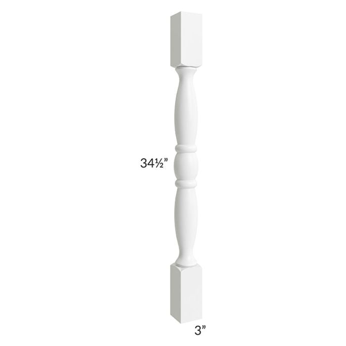 RTA Vail White Shaker Decorative Leg with a Wall Filler