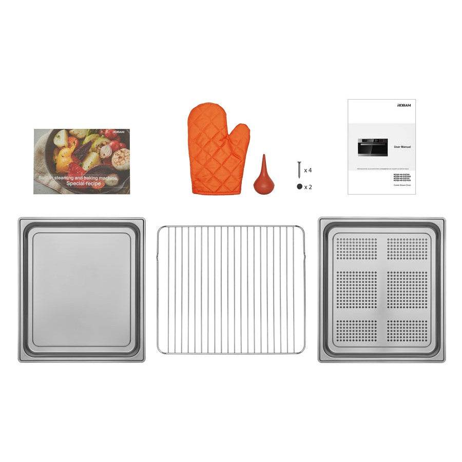 Robam 30" Silver Built-In Combi Steam Oven With 13 Different Cooking Modes